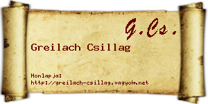 Greilach Csillag névjegykártya